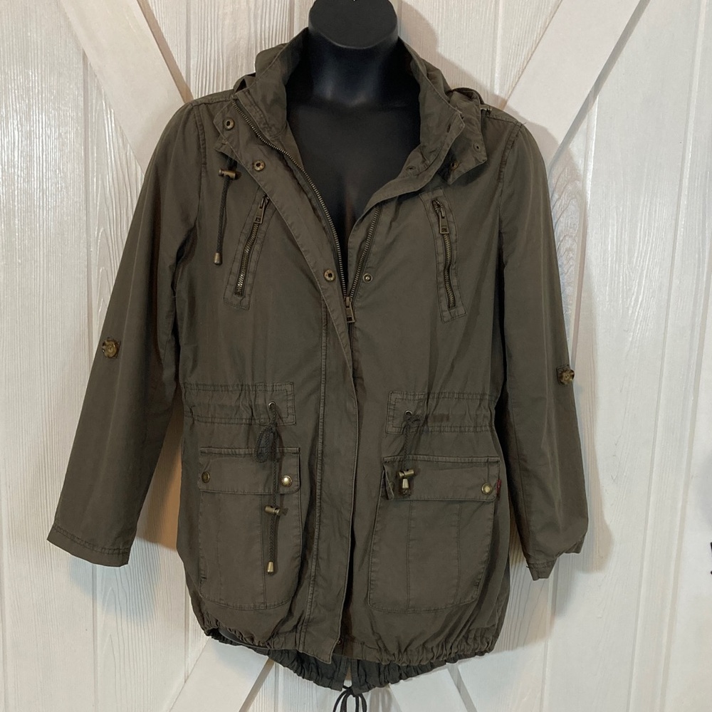 Levi's Olive Green Jacket with Striped Lining